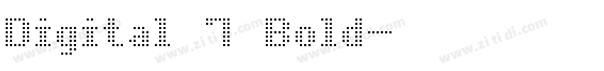 Digital 7 Bold字体转换